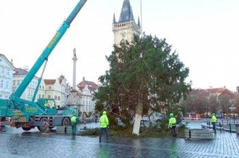 Со Староместской площади Праги убрали рождественскую елку: видео