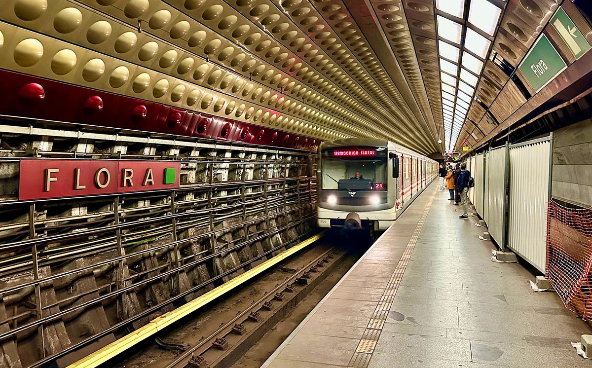 В феврале станцию метро Flora в Праге закроют на 10 месяцев