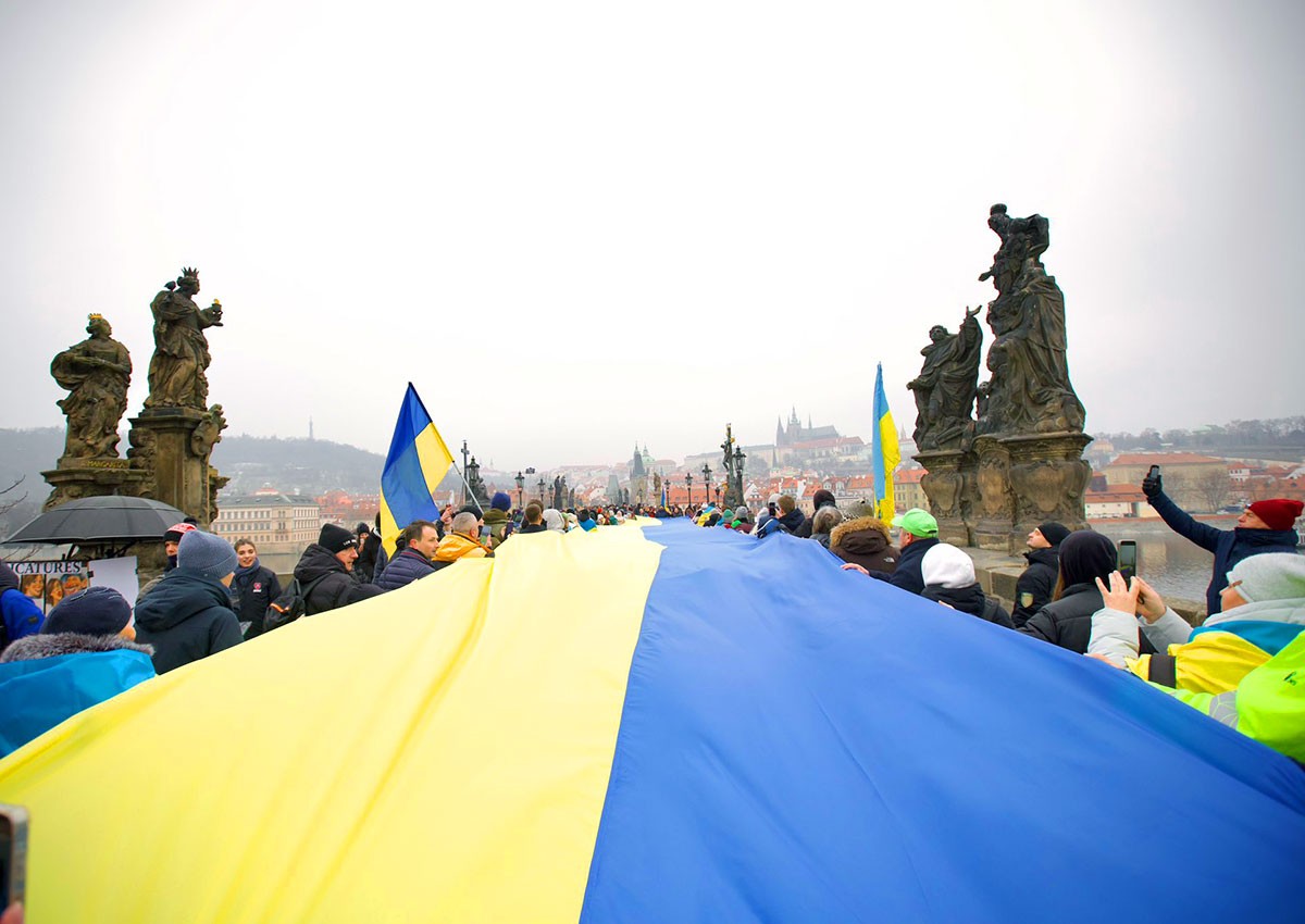 В центре Праги отметили День соборности Украины: фотоотчет