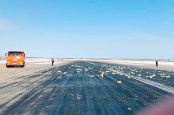 В России из самолета высыпались золотые слитки