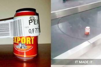 В Австралии авиапассажир сдал в багаж одну лишь банку пива
