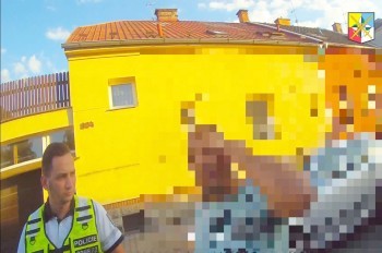 В Чехии водитель на пустом месте нарвался на уголовку: видео