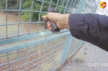 В Праге вор катализаторов спрятался от полиции в кустах: видео