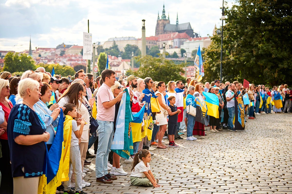 В центре Праги отметили День независимости Украины: фото