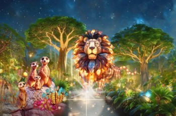 В зоопарке Праги впервые открылась выставка световых инсталляций Garden of Lights