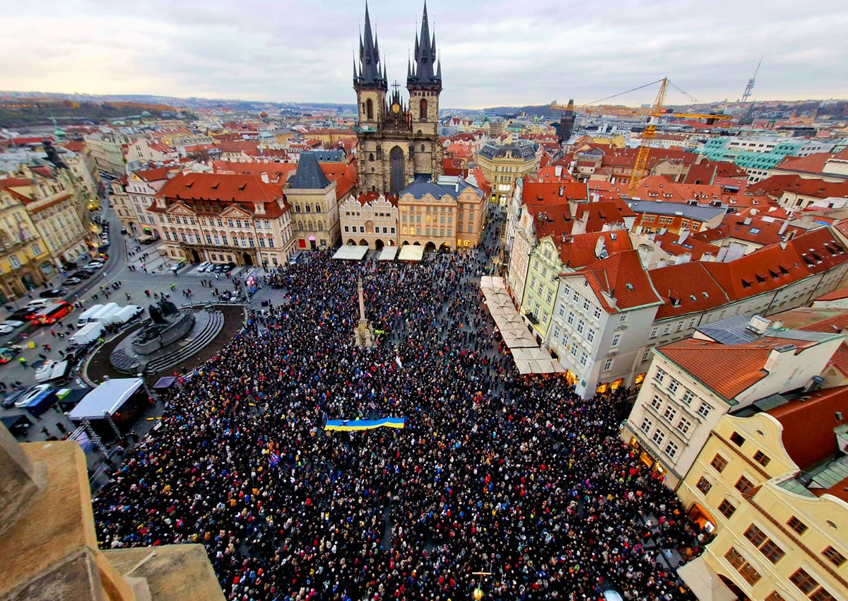 В Праге прошел митинг против коалиционного правительства ANO, SPD и Motoristé