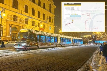 Где сейчас находятся рождественские трамваи Праги покажет онлайн-карта