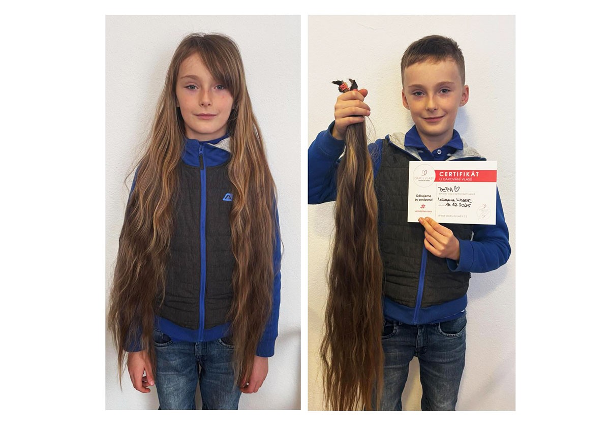В Чехии школьник специально отрастил волосы для помощи онкобольным
