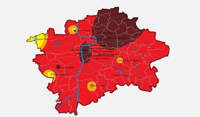 Как фейерверки иcпортили воздух в Праге в новогоднюю ночь: почасовые карты синоптиков