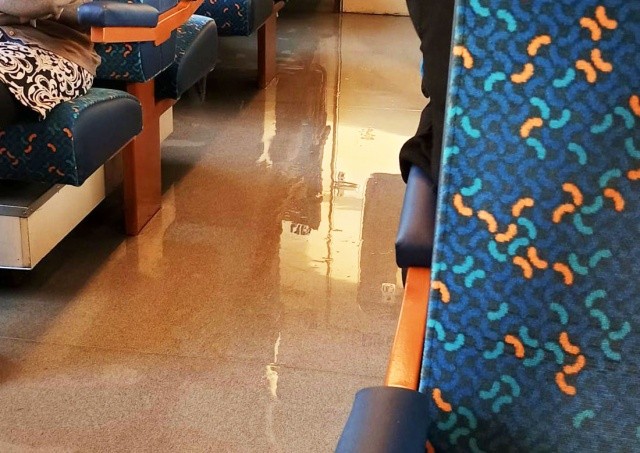 В Чехии вагон поезда подтопило во время поездки: видео