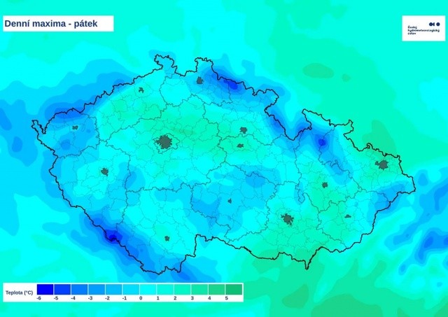 Чехию ждет температурный шок. За два часа похолодает на 8°C