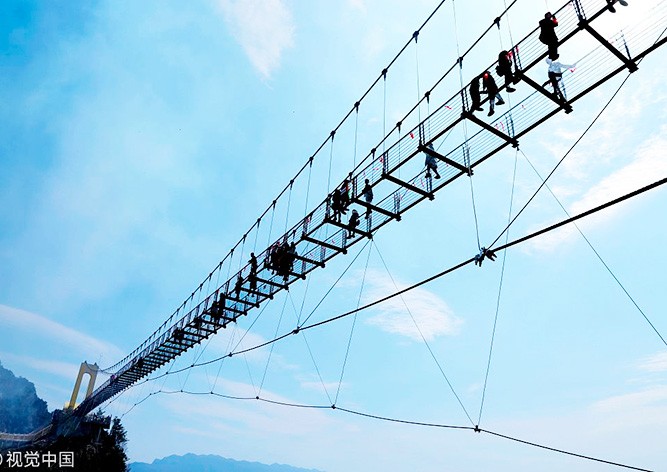 В Китае открыли самый высокий в стране стеклянный мост