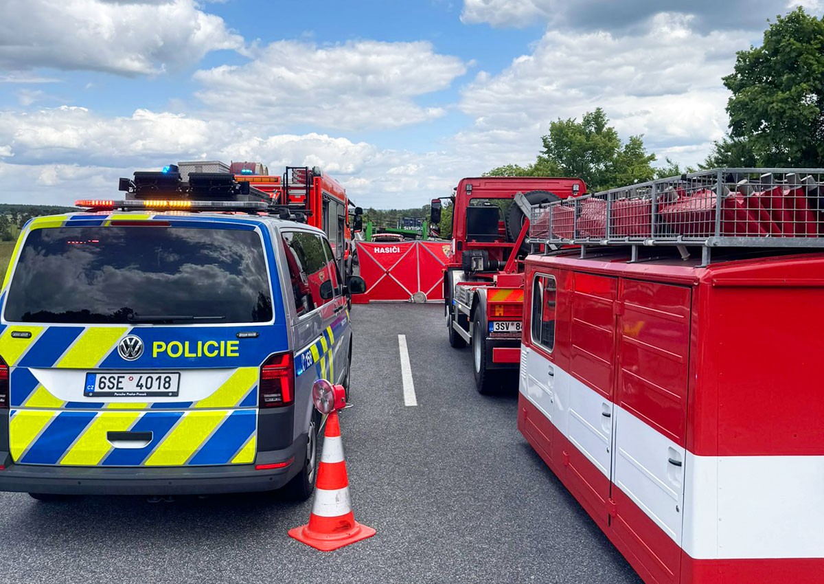 На автомагистрали в Чехии произошло массовое ДТП