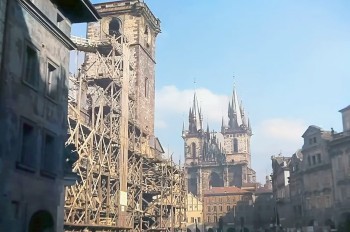 Архивное видео послевоенной Праги отреставрировали в формате 60 fps