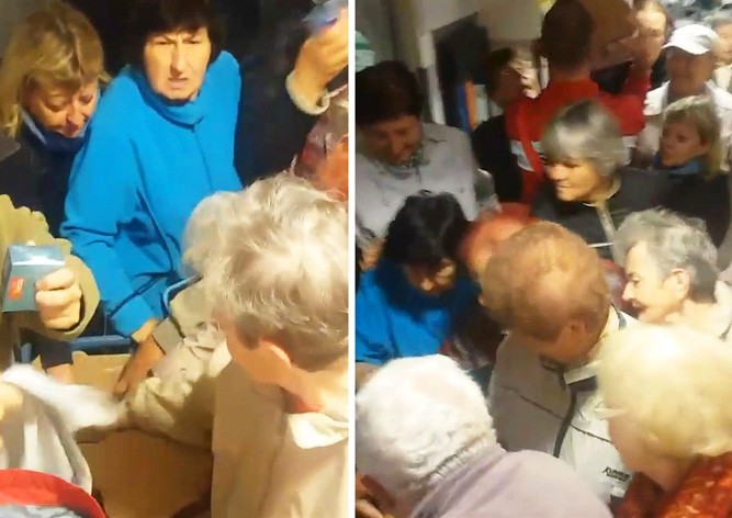 Толпа за 2 минуты расхватала масло в чешском магазине: видео