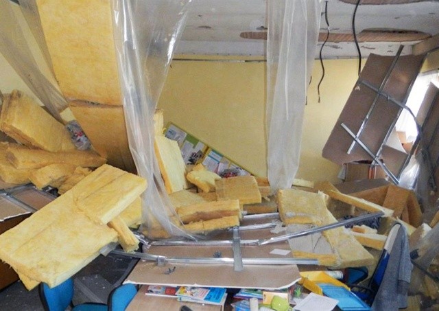 В Чехии в начальной школе обвалился потолок 