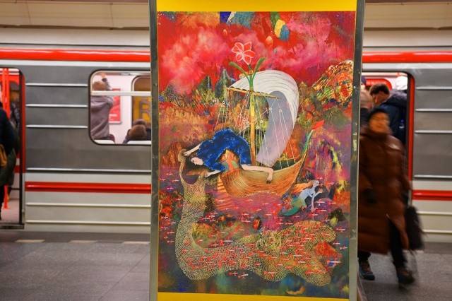 На станции пражского метро выставили картины детей-художников из Харькова