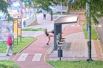 Вандала в Чехии настигла мгновенная карма: видео