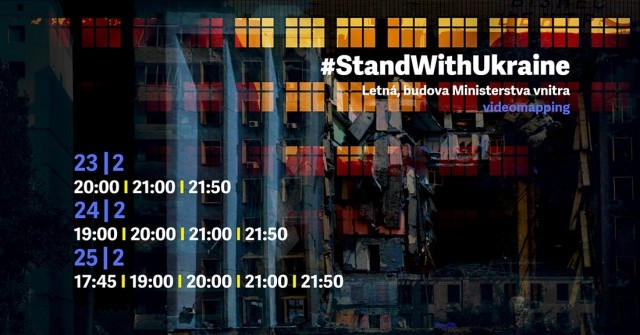 В Праге покажут видеомэппинг «Stand With Ukraine»