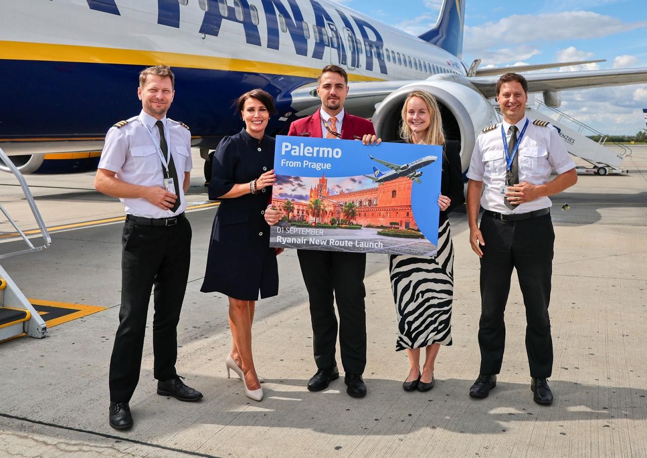 Ryanair запустил прямой рейс Прага – Палермо